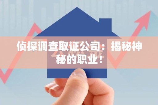 南昌侦探调查取证公司：揭秘神秘的职业！