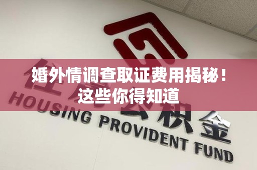 南昌婚外情调查取证费用揭秘！这些你得知道