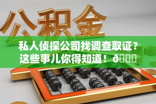 南昌私人侦探公司找调查取证？这些事儿你得知道！😎